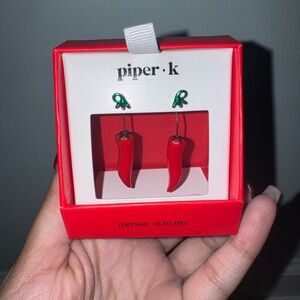 Piper K Red Chili Pepper Earrings